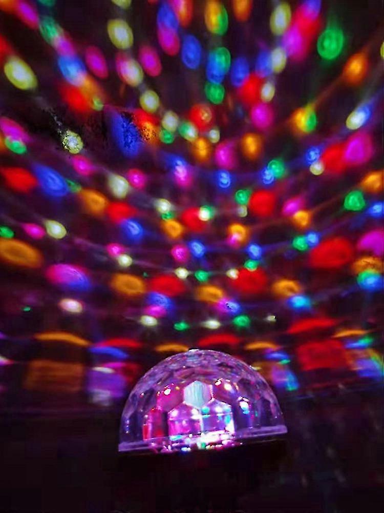 E27/6w Led Disco Ball Light With Rotating Rings And Colorful Lights, Perfect For Parties And Events