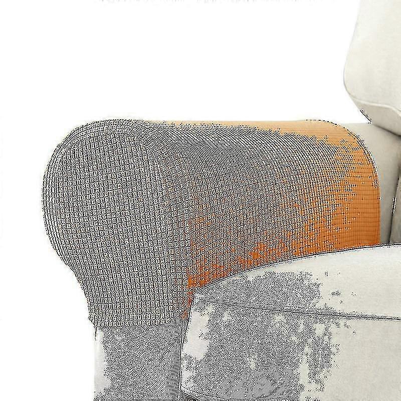 2 Piezas De Fundas De Reposabrazos Elásticos Spandex Jacquard Fundas De Brazo Protector Suave Y Elástico Para Sillas Sofá Sofá Sillón Fundas Sofá Reclinable -GSL