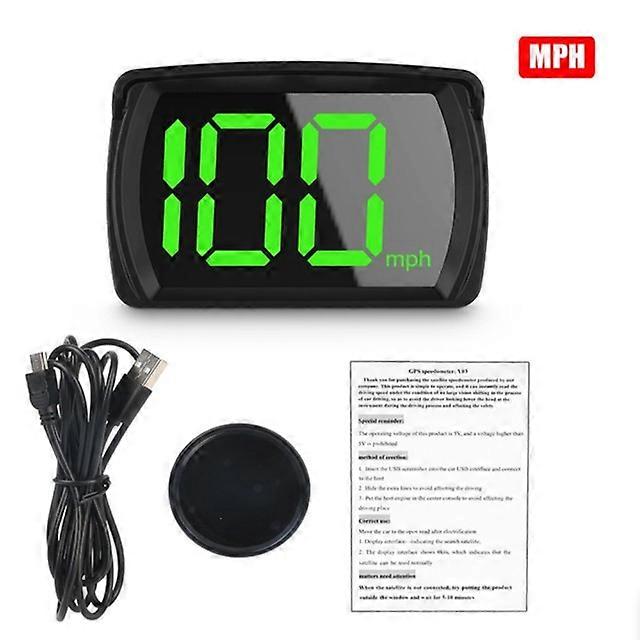 2023 GPS HUD Big Font All Car Smart Digital Speedometer  MPH Reminder Meter Electronics Accessories Auto Head Up Display