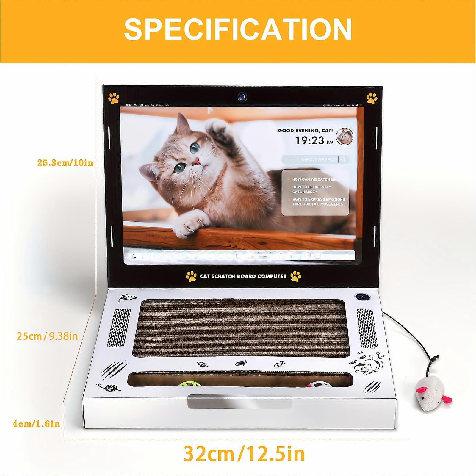 Eco-Friendly Cardboard Cat Scratcher - Interactive Toy & Grinder for Claw Care - Durable, Non-Shedding, Hypoallergenic Cat Lounge Bed