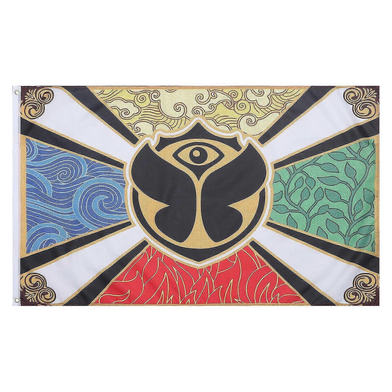 Tomorrowland Flagge Vícebarevná 60 x 90cm/90 x 150cm Odolný 100D Polyester Odolné proti korozi, 100% Nové