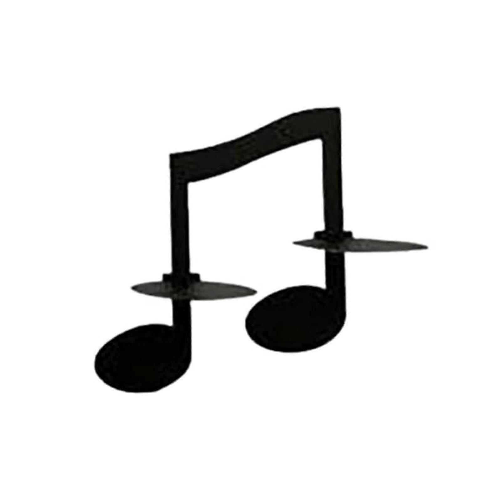 100%New, Wall Hanging Decor Note Left Button Black Music Note Wall Sconce Candle Holder