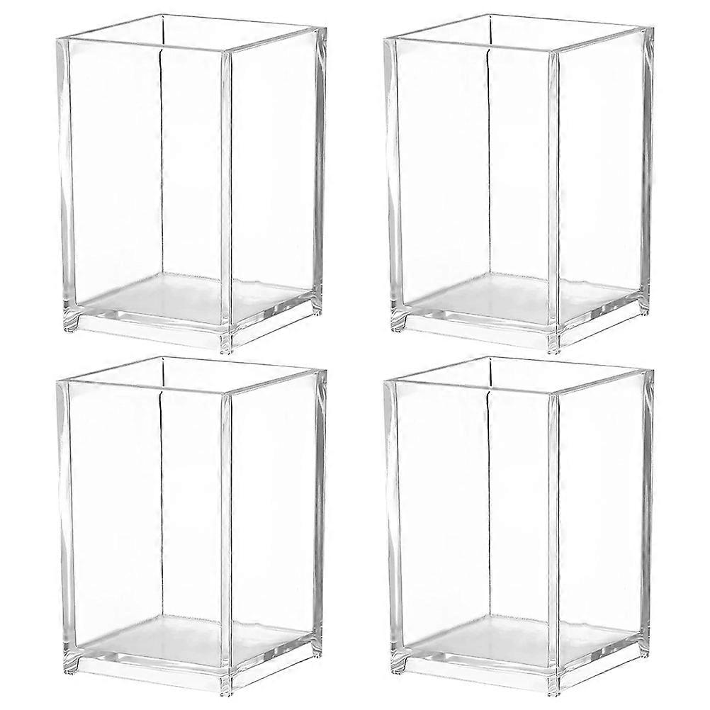 4pcs Multi-functional Pen Holder Desktop Brush Storage Boxes Stationery Container