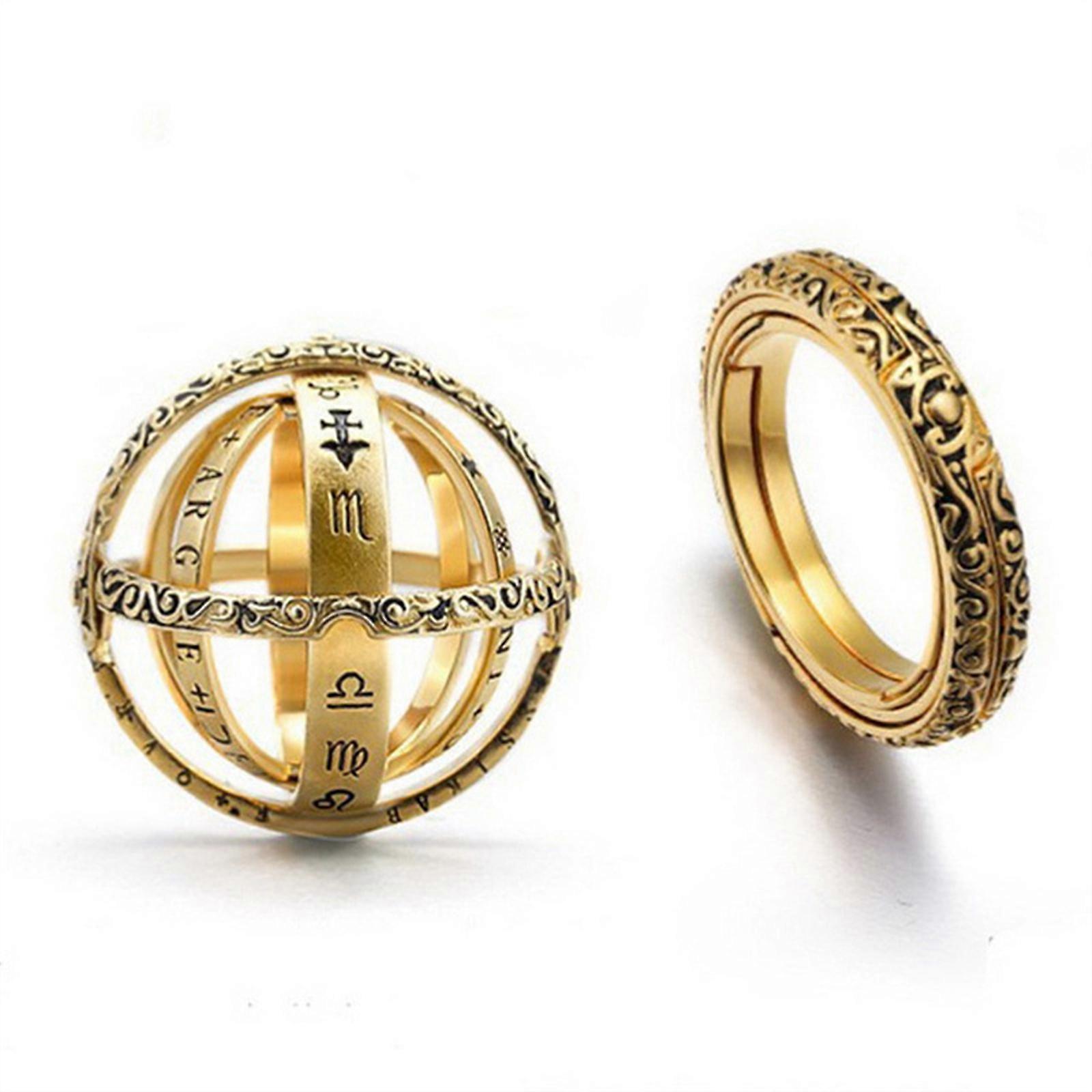 Astronomical Finger Foldable Ring Astronomical Sphere Ball Ring Foldable Cosmic Ring Gift for Women Men