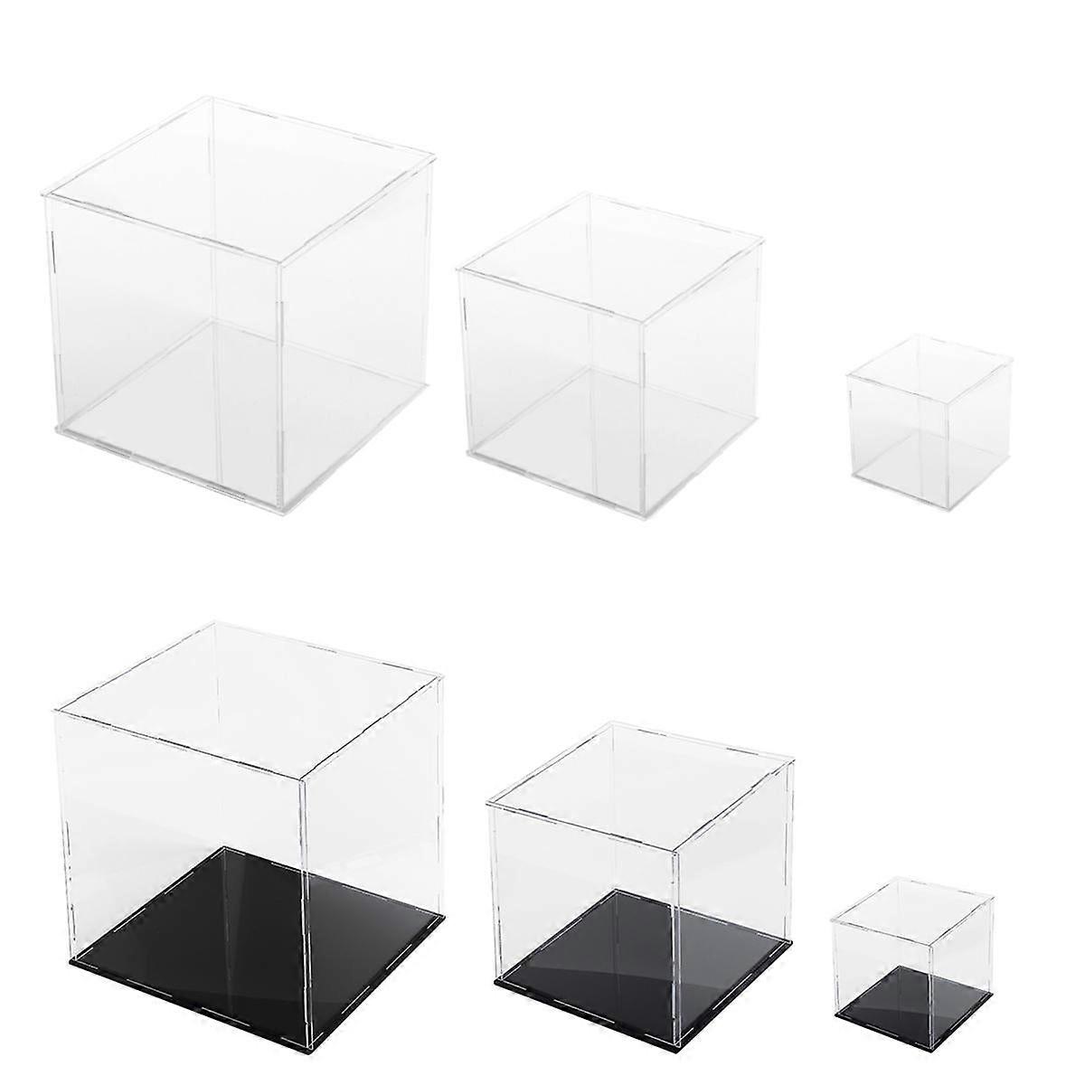 10/20/30Cm Acrylic Display Case Box Dustproof Self-assembly Model Protection