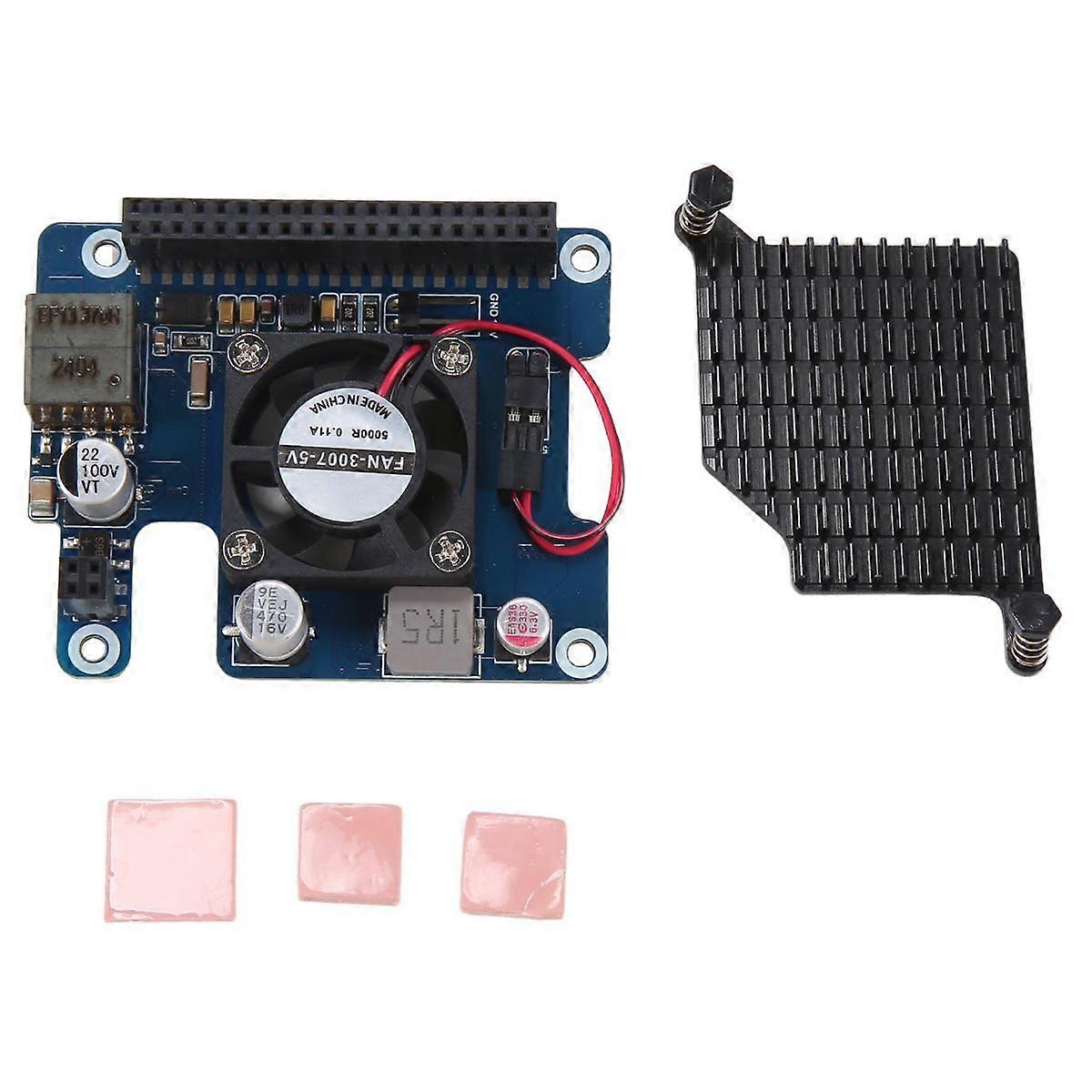 For 5 PoE HAT 802.3af/At Expansion Board with Cooling Fan, for 5