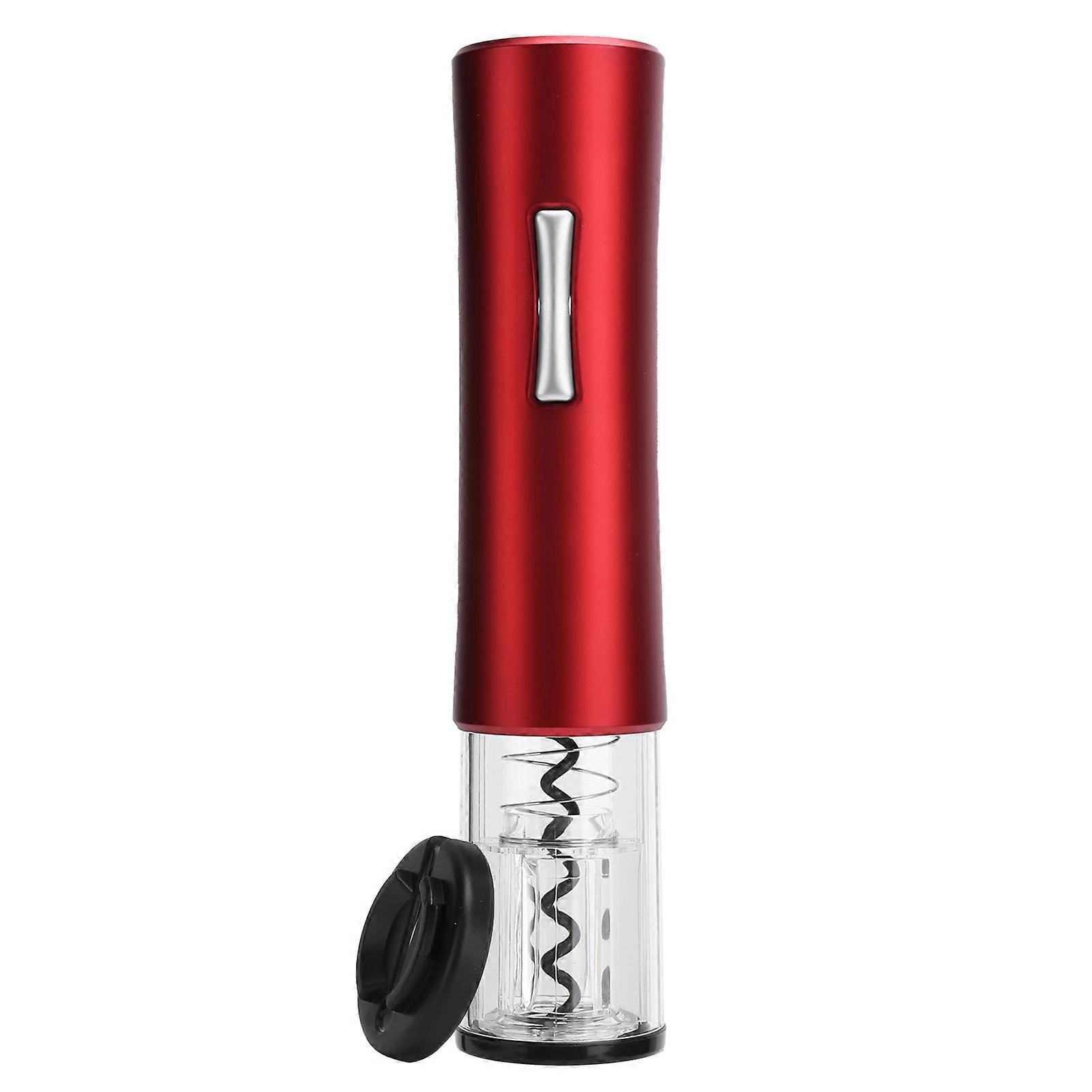 Electric Wine Opener Automatic Bottle Jar Corkscrew Foil Cutter Portable Kitchen Accessory Red