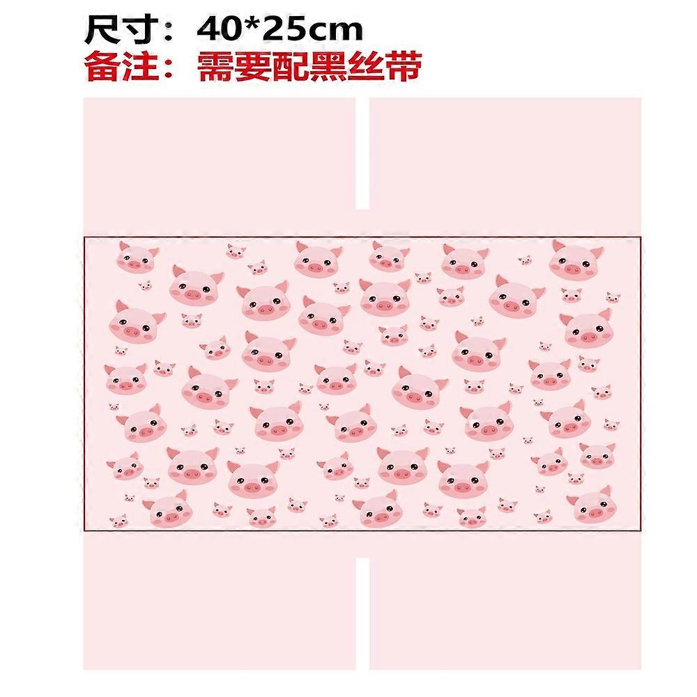 Polyester Book Covers Elastic Notebook Wraps Rectangle Pig 400x250mm DIY
