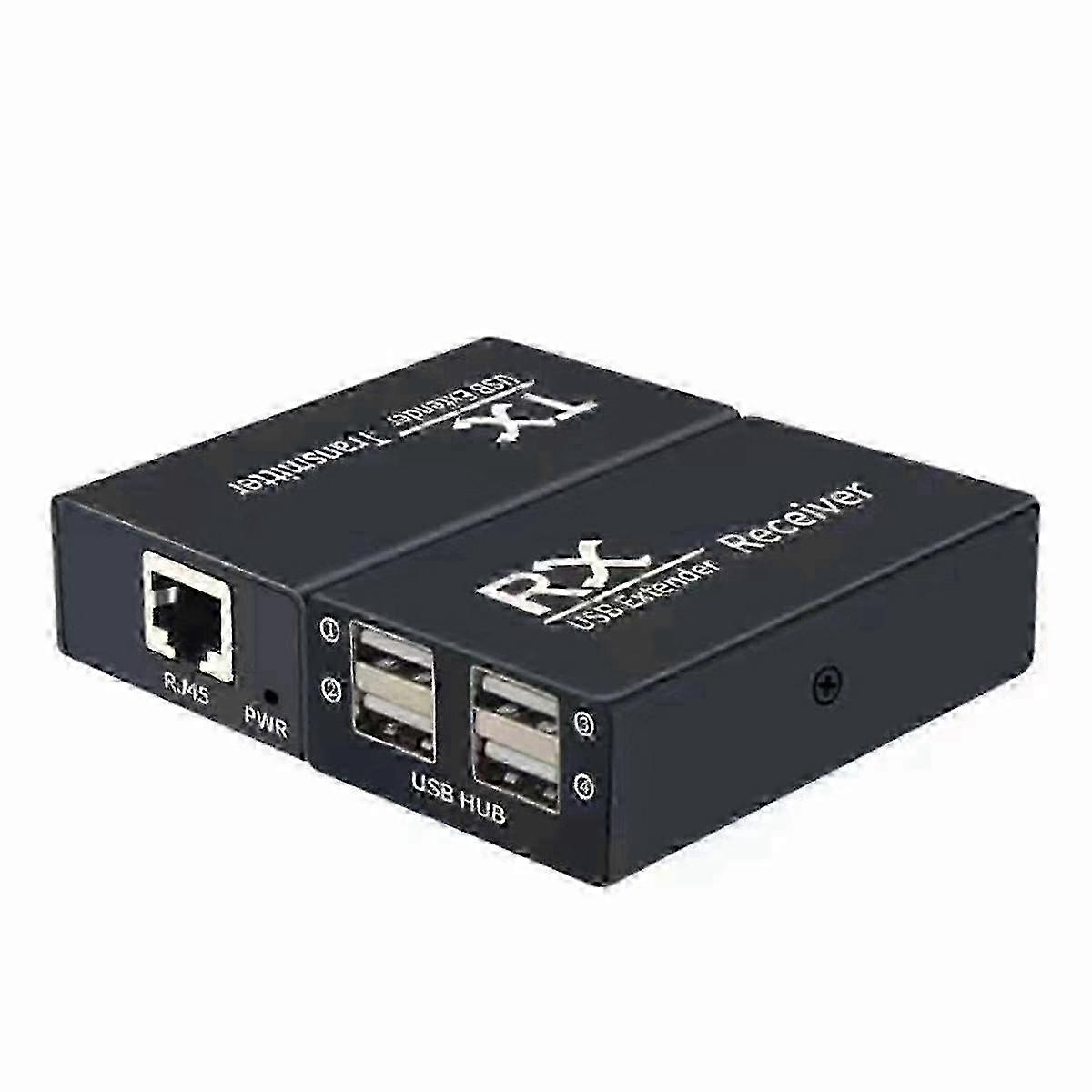 Extensor USB de 120M Extensor de Hub USB1.1 de 4 Portas sobre Plugue RJ45-EU Extensor USB