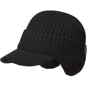 Outdoor Cycling Stretch Warm Ear Protection Knit Cap, Men's Wool Pointed Cap Plus Fleece