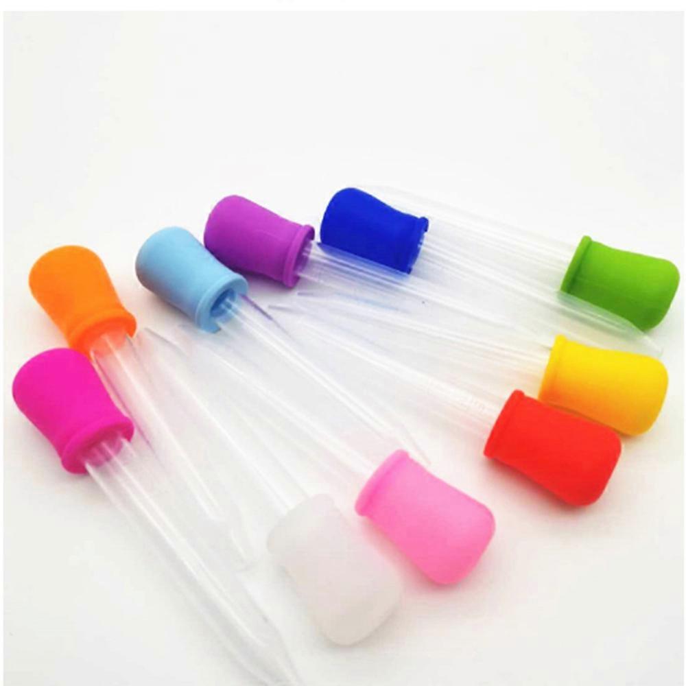 6Pcs 5ml Silicone Pipettes Dropper,Plastic Droppers Liquid Droppers Pipettes of 5ml( random color)