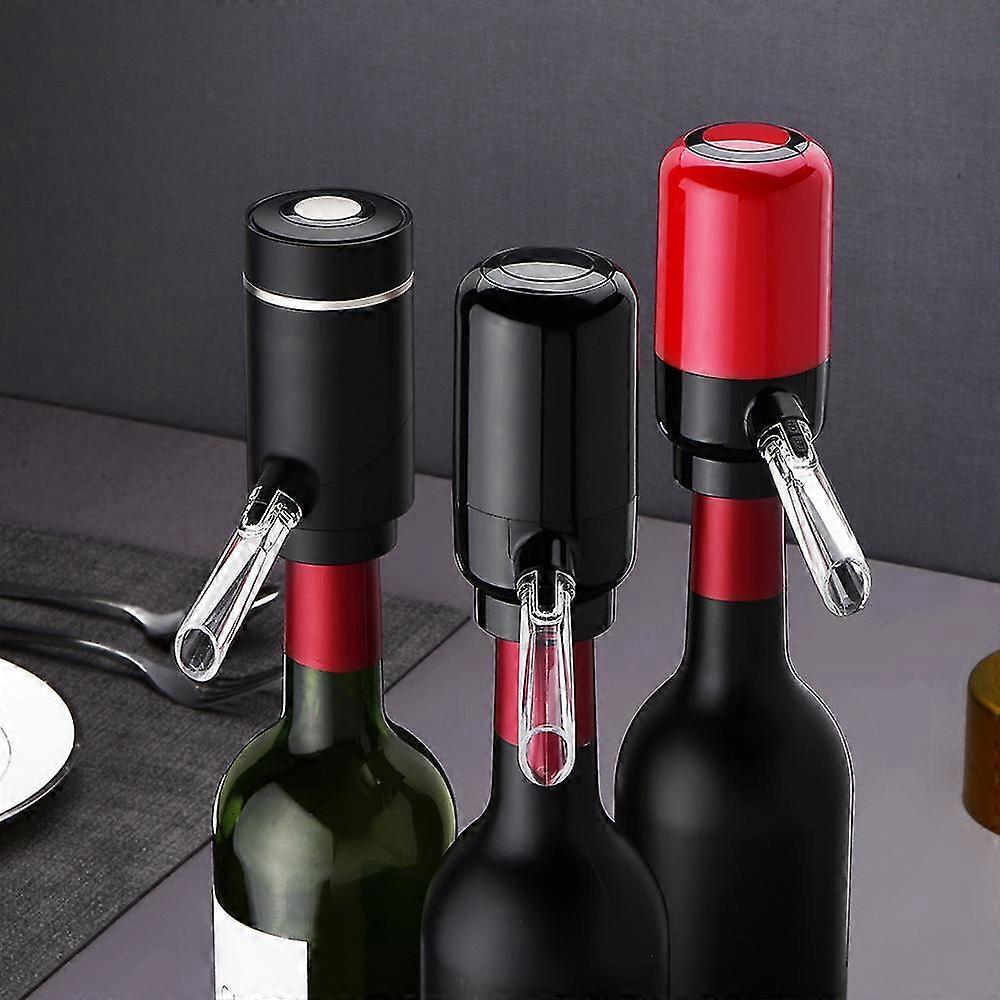 Electric Wine Aerator, Bottle Pouring Device, Automatic Wine Bottle Nozzle (red)