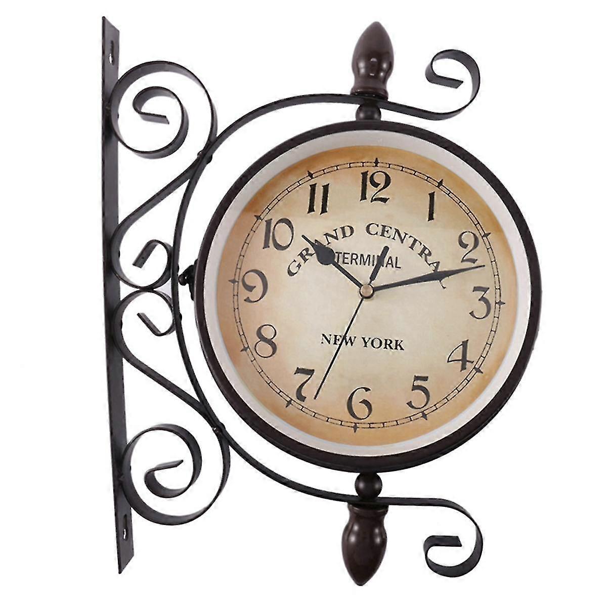 New Watch European Retro Style Clock Innovative Fashion Double-Sided Wall Clock Wall Clock Modern Design