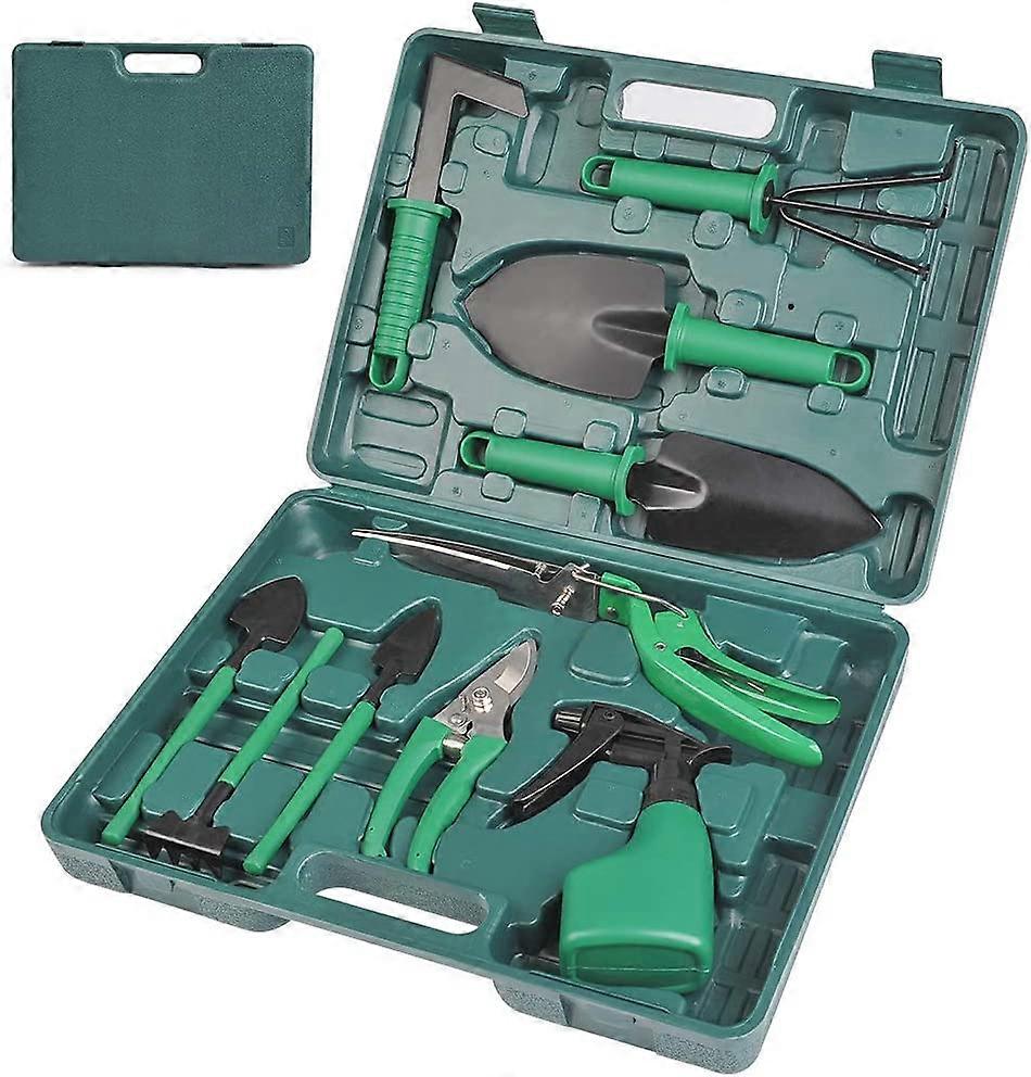 10Pcs Gardening Tool Set, Rustproof Shovel and Pruning Shears