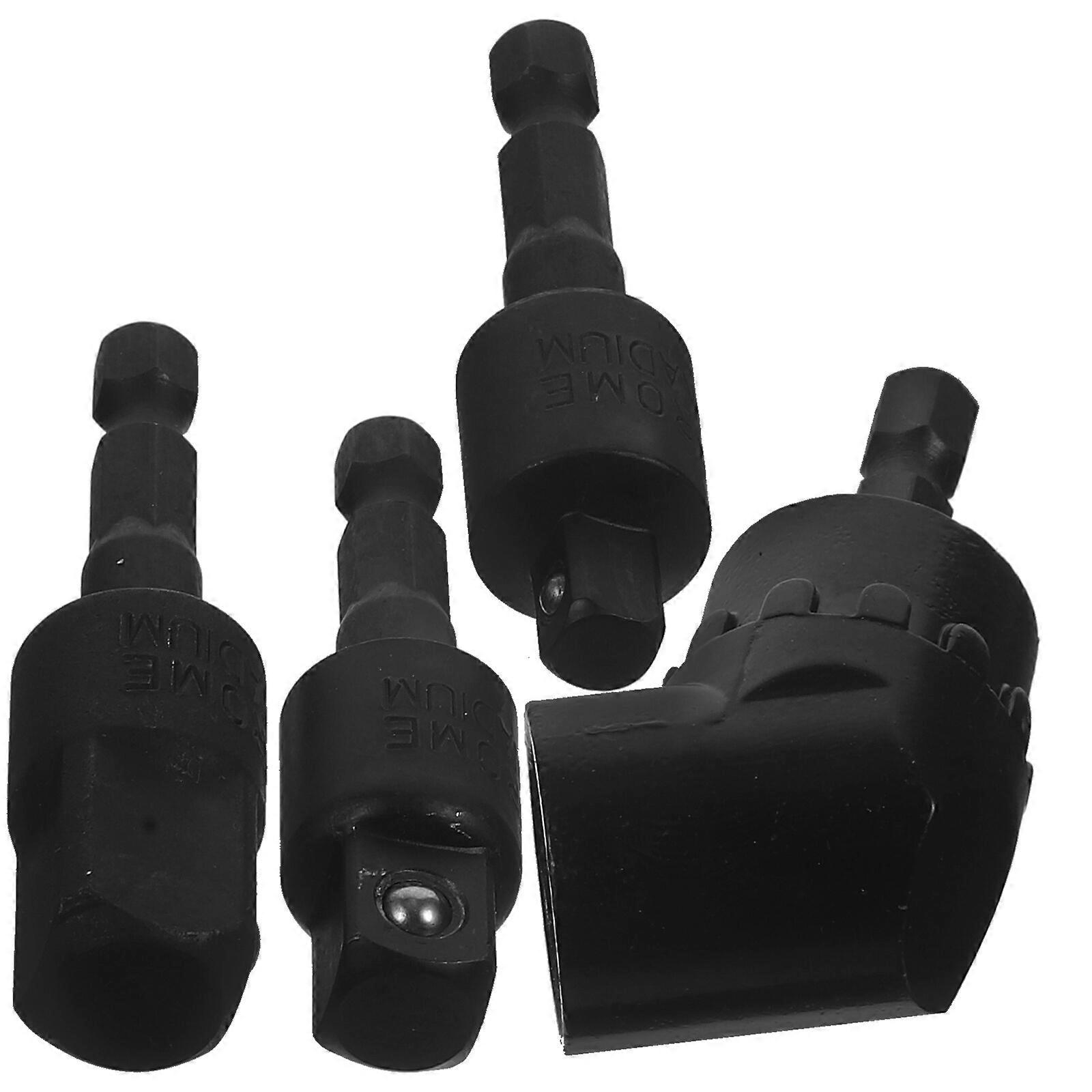 1 Set Right Angle Drill Attachment Rotatable Impact Driver Socket Adapter
