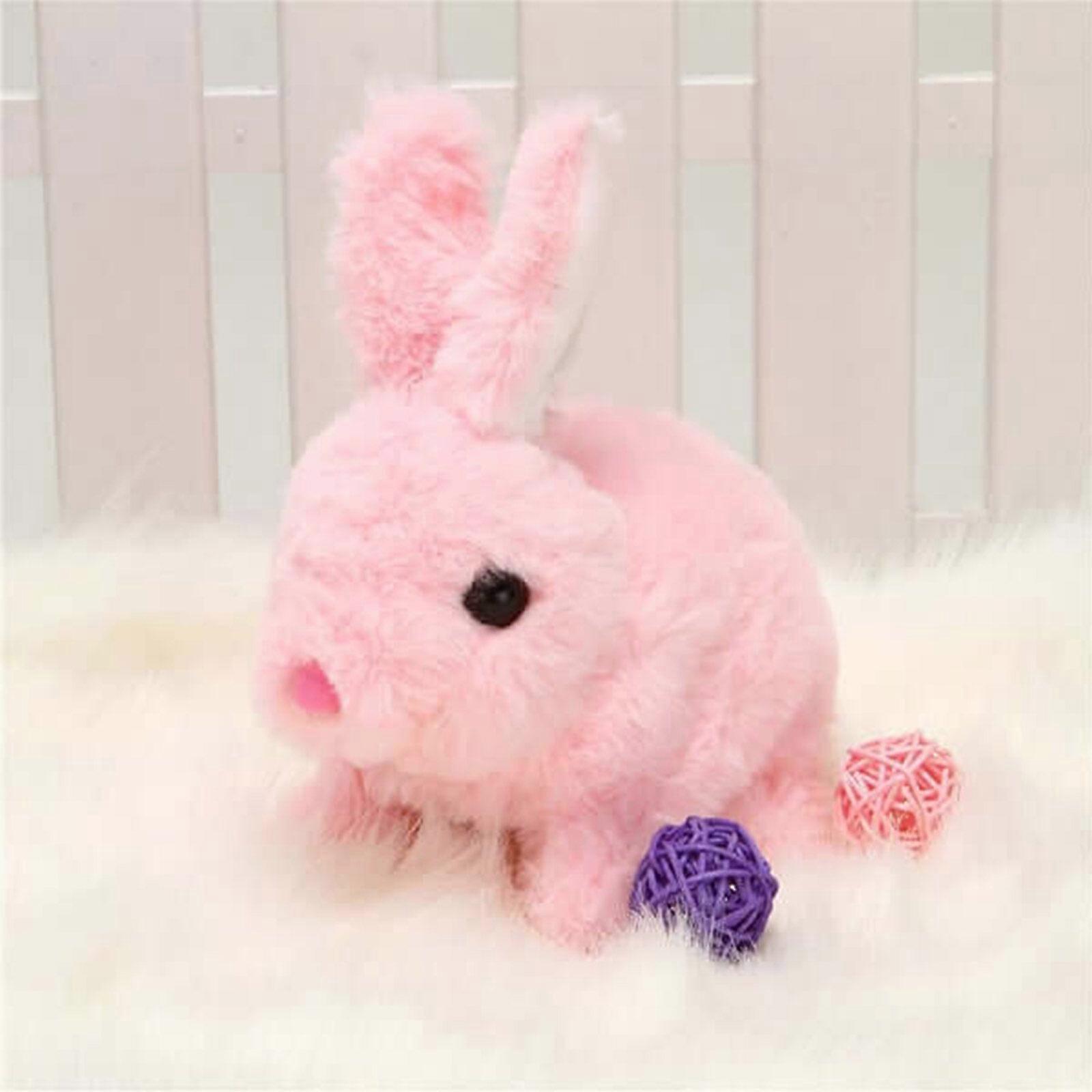 Lapin Jouet Sautillant Saut Interactif Walking Bunny Robot pour Cadeau Tout-petits
