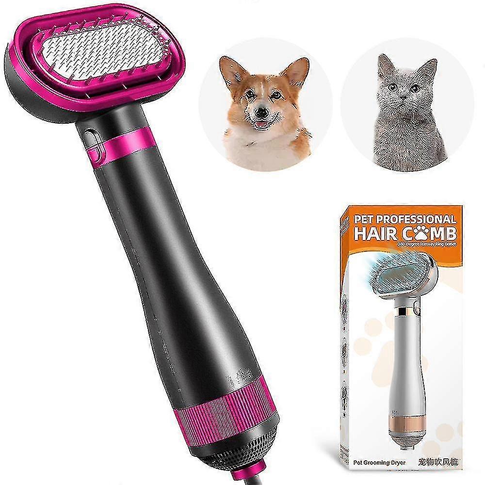Low Noise Electric 2 In 1 Pet Hairdryer Heat Setting Cat Dog Grooming Brush Pet Hair Dryer With Steel Stick