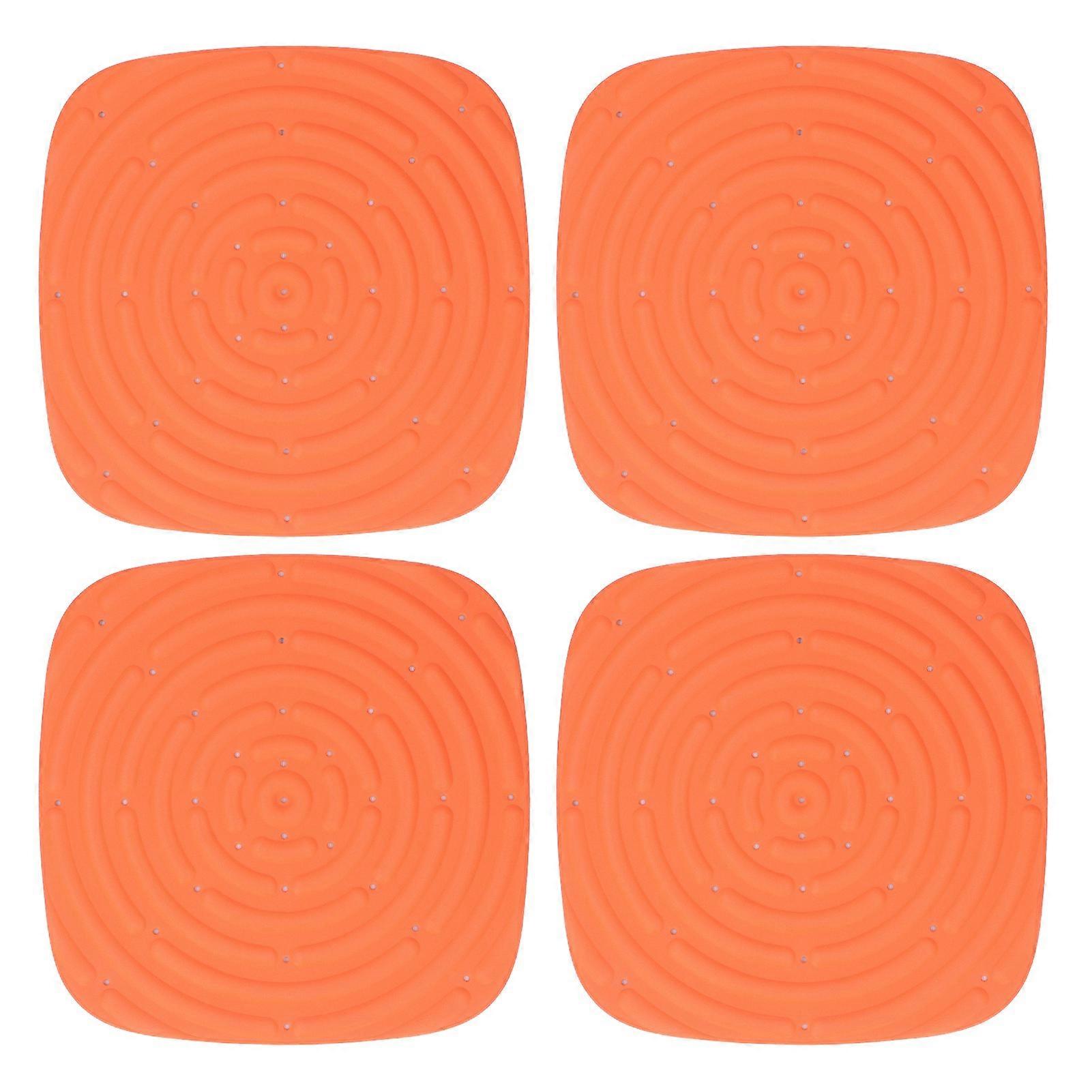 4pcs Orange Chicken Nest Mat Washable Chicken Nesting Pads Nesting Box Pads for Laying Eggs