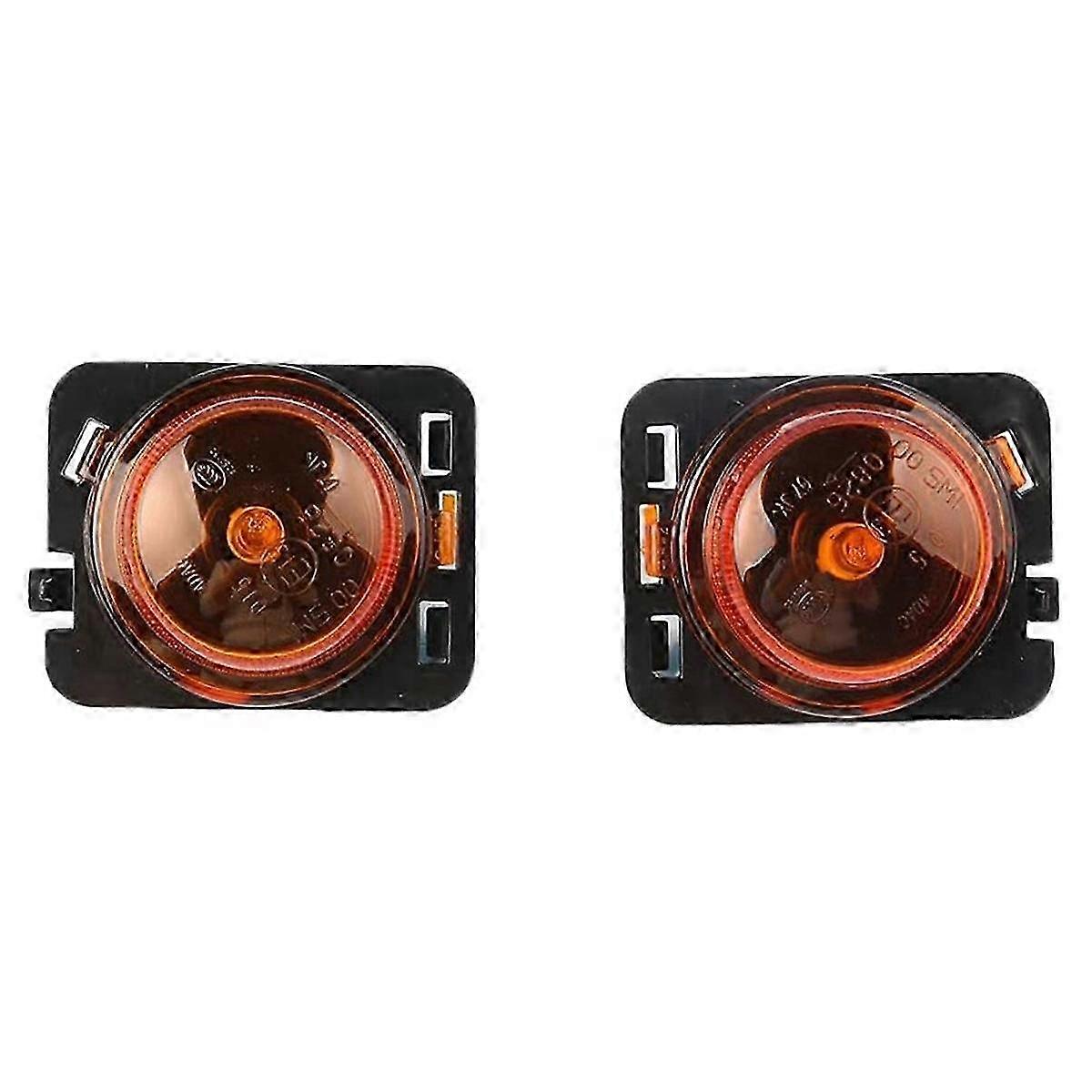 Car Side Marker Corner Fender Turn Signals Side Front Fender Turn Signals compatible with Jeep Wrangler JK 55078144AA 55078145AA