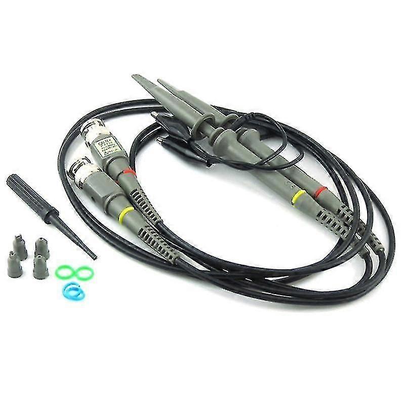 2pc P6100 Bnc Oscilloscope Probe Kit 100mhz 1x 10x High Precision Scope Analyzer Alligator Clip Probes Test Leads
