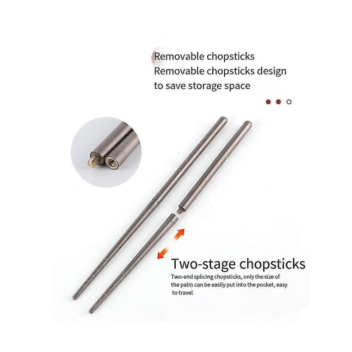 Titanlegering spisepinner Bærbar Utendørs Reiser Camping servise Ikke-Ikke-piknik Tool A