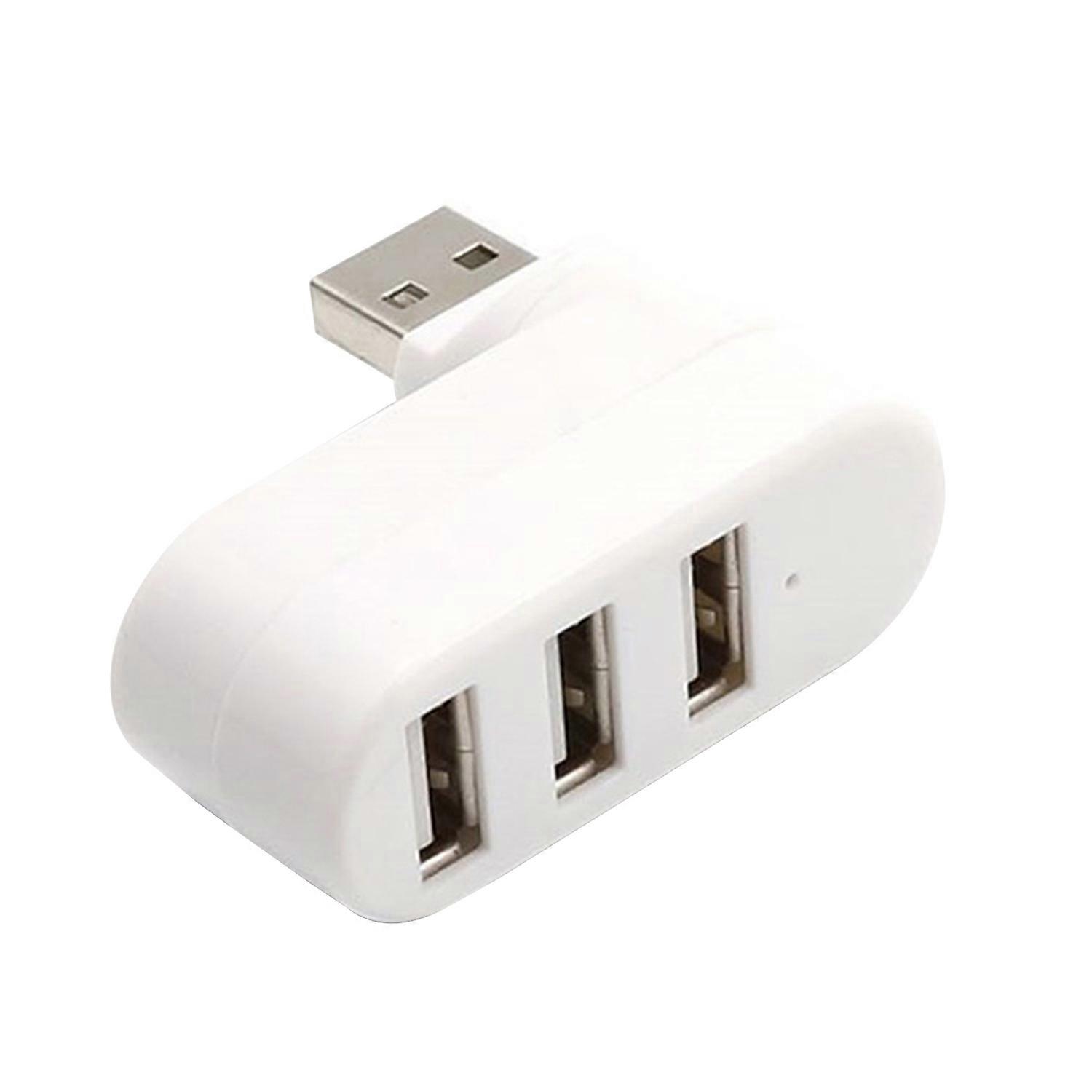 Portable USB2.0 Hub 90/180 Degree Rotatable 3-Port Wireless USB Expander Plug And Play High Speed