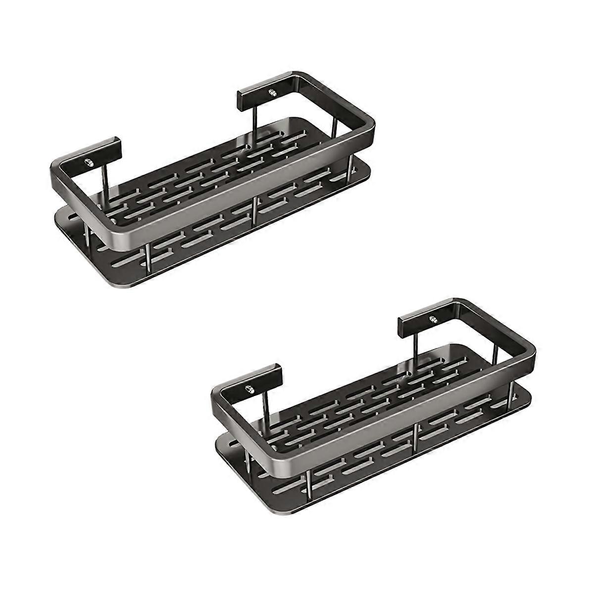 Bathroom Shelf Triangular Shelf Punch-Free Corner Shelf Suction Cup Tripod 2 Pcs