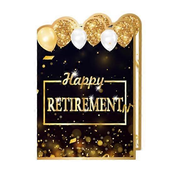 Happy Retirement Party Decorations Card Letter Guest Print Happy Retired Glitter Book Exquisite Design