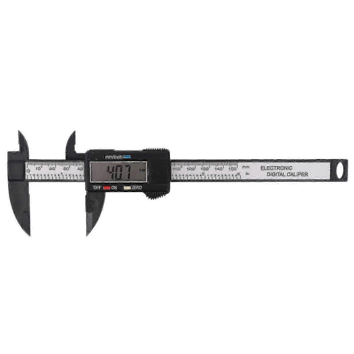 150mm/6" Digital Lcd Vernier Caliper - Black/silver