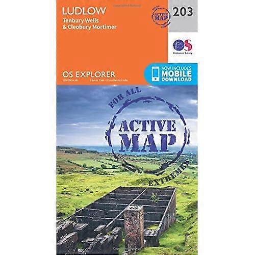 OS Explorer Map Active (203) Ludlow and Tenbury Wells (OS Explorer Active Map)