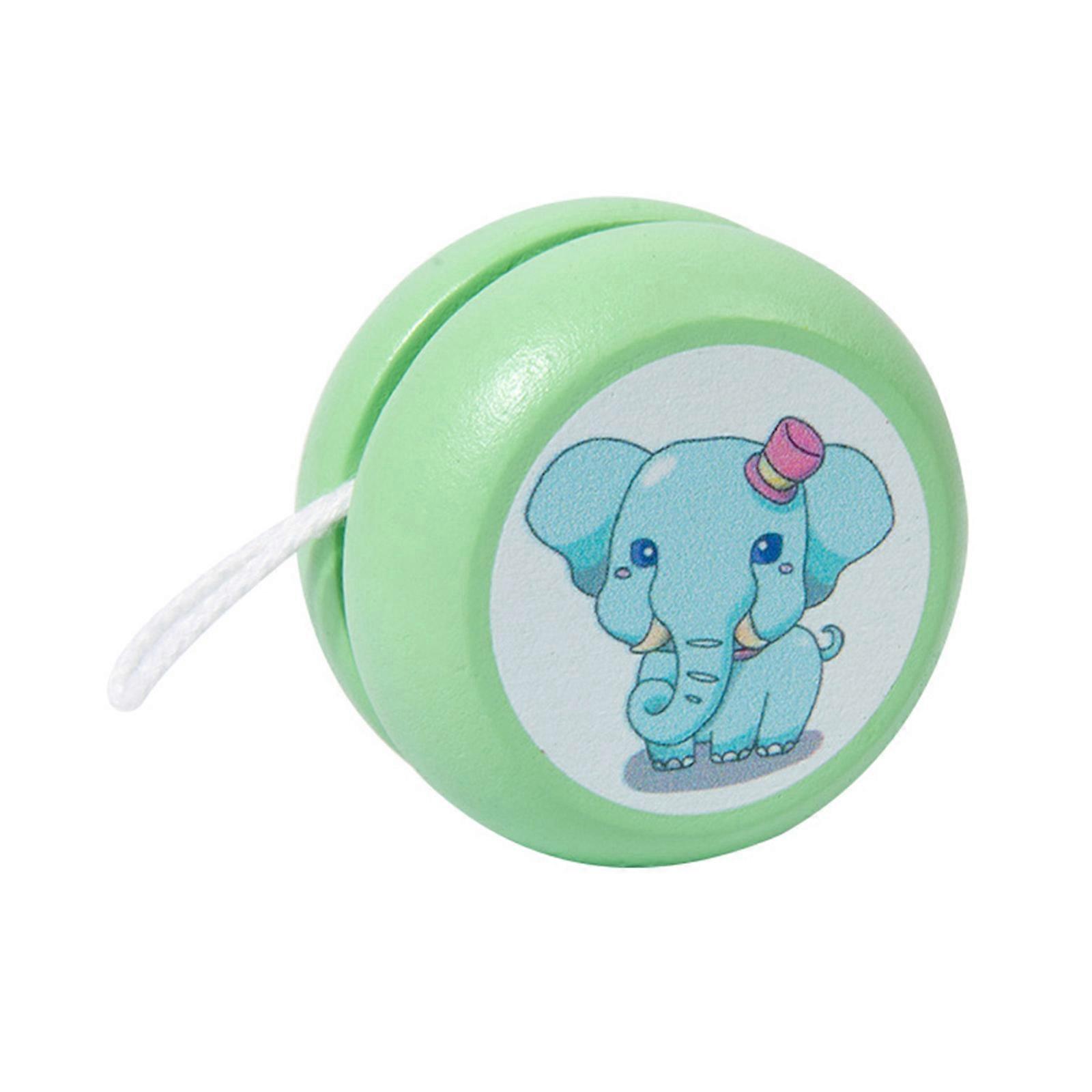 Educational Cartoon Wooden YoYo Ball Toy with Sturdy Strings for Beginners Suitable for Ages 5 and Up