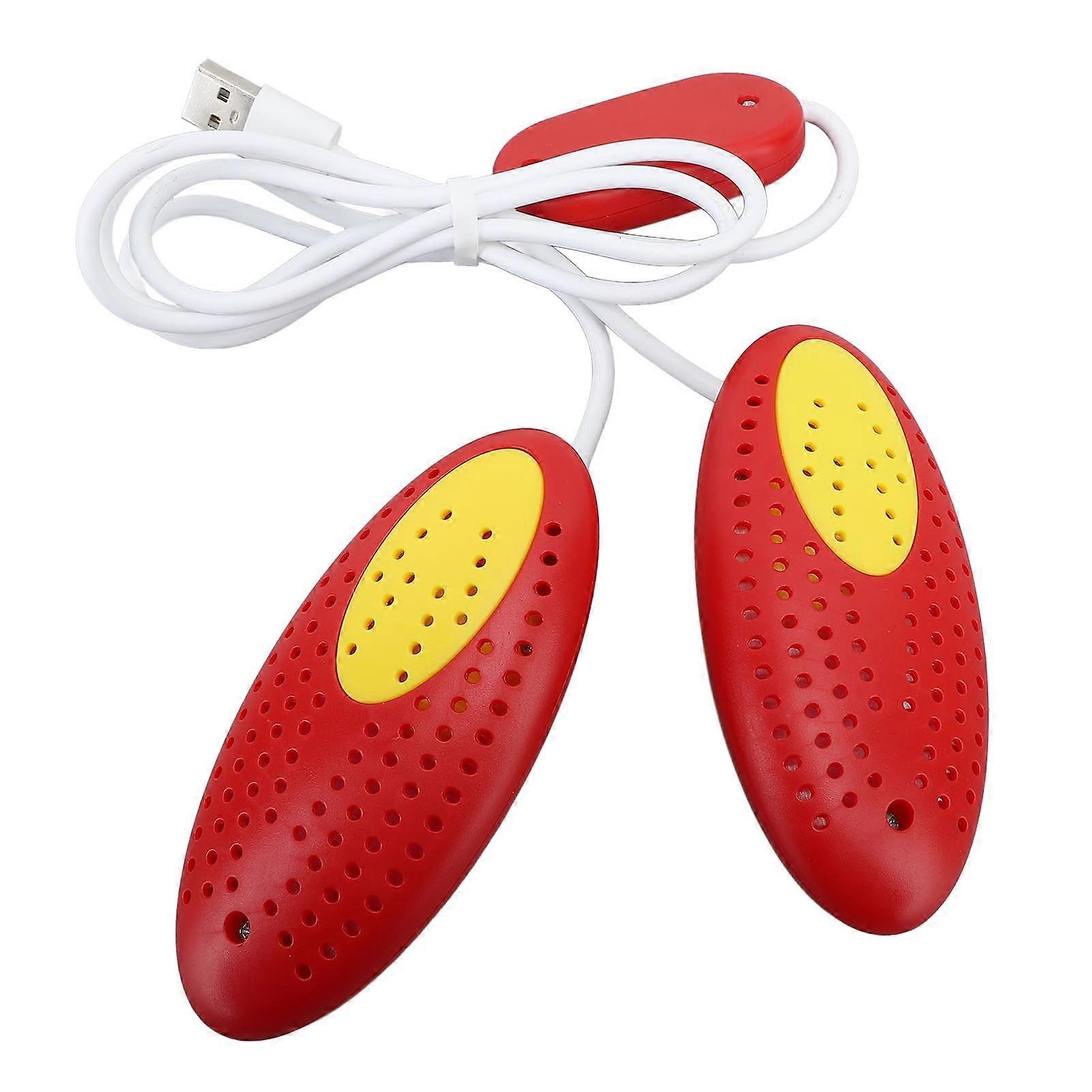 Shoe Dryer Red with Timer Ceramic Heater Deodorizing Function Fast Drying Children Shoes Warmer for Home Dormitories