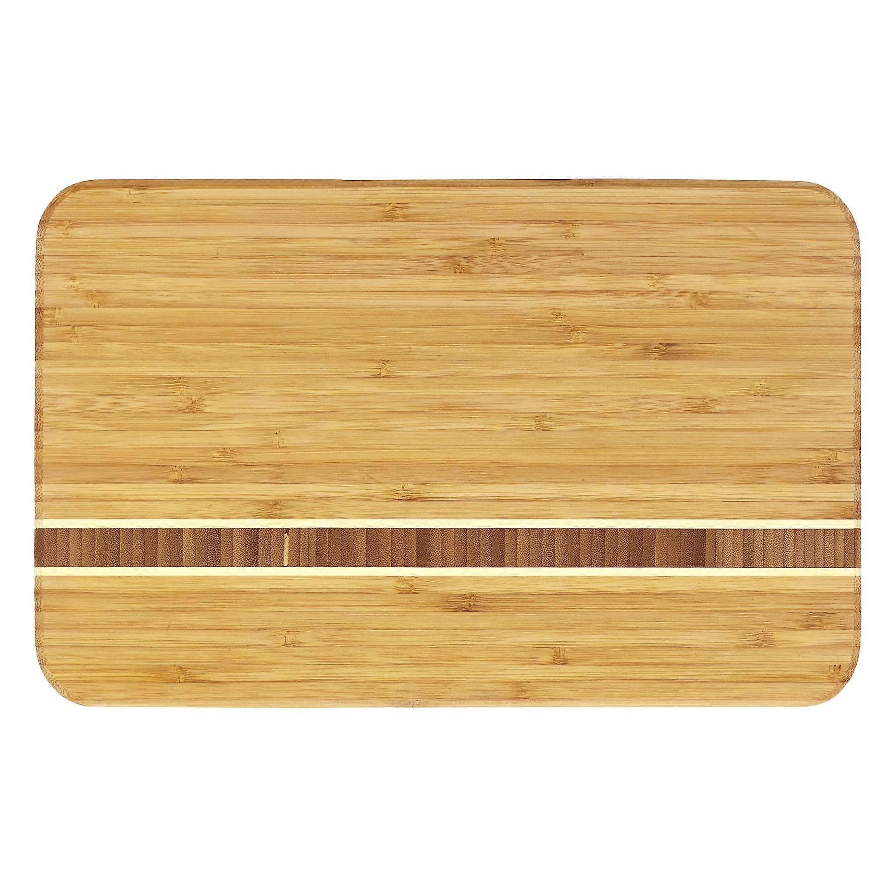 Bamboo Cutting Board and Serving Platter, 12.5 x 8 Inch Eco-Friendly Kitchen Accessory