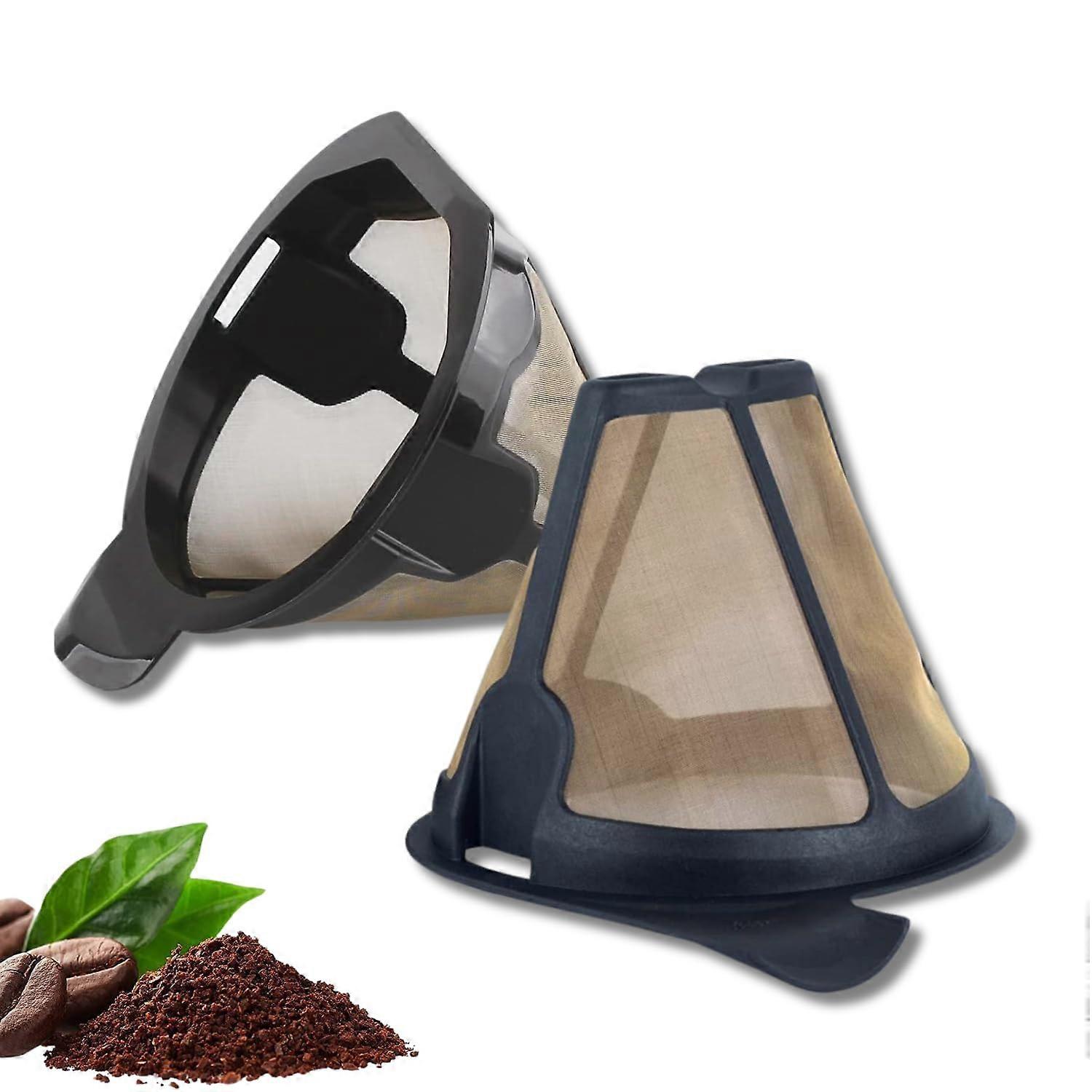 Replacement Cone Coffee Filters for Ninja CM300 CM305 CM401 CP300 CP301 CP305 CP307, Reusable Permanent 2-Pack