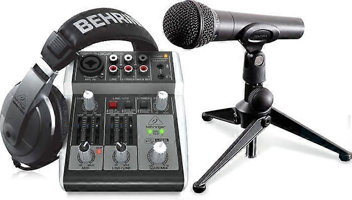 Recording Kit - Behringer - PODCASTUDIO 2 USB - XENYX 302USB Mixer - XM8500 Microphone - HPM1000 Headphones