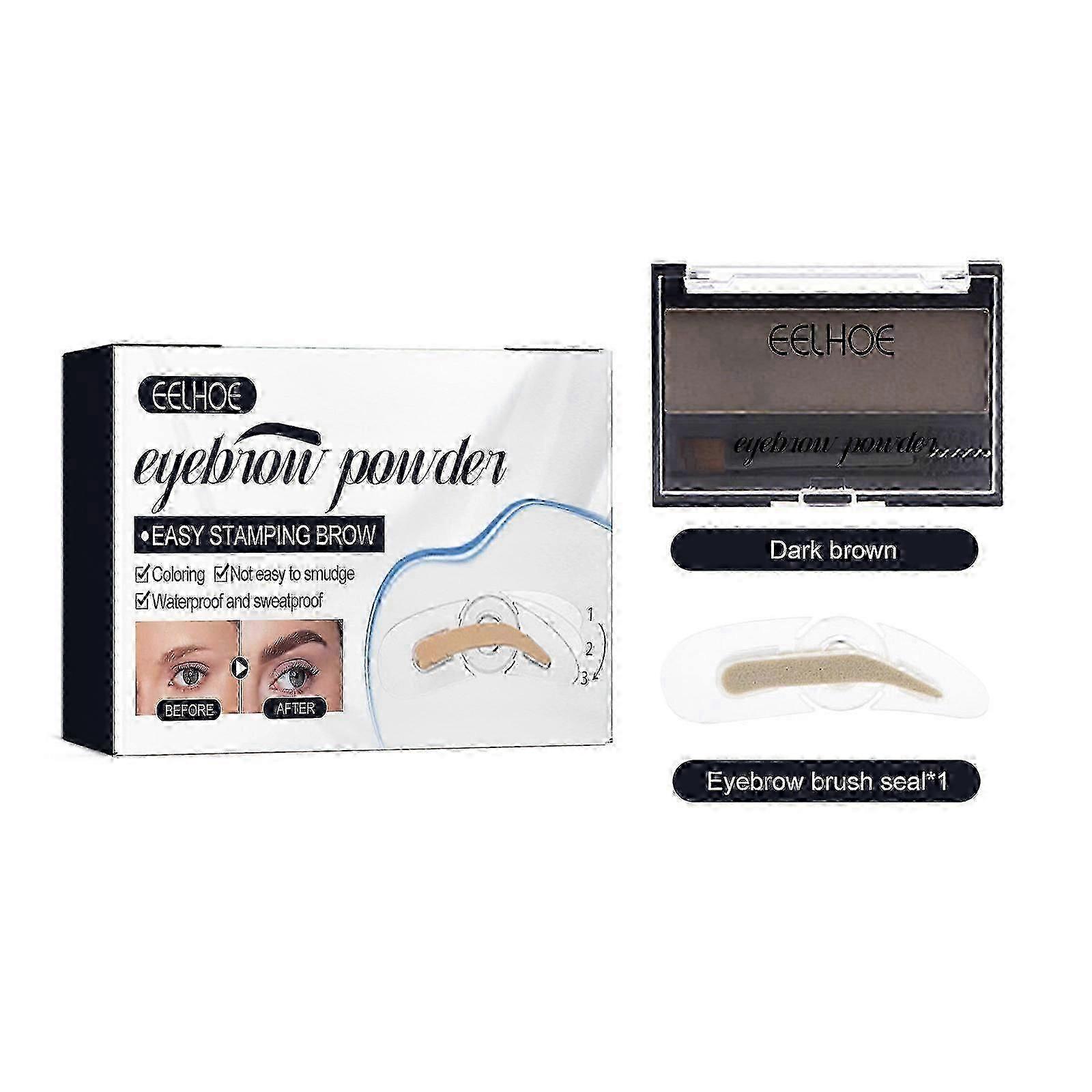 眉毛スーツメイクナチュラル長持ち防水変色耐性ブルーミング怠惰な眉スタンプパウダーアイブ