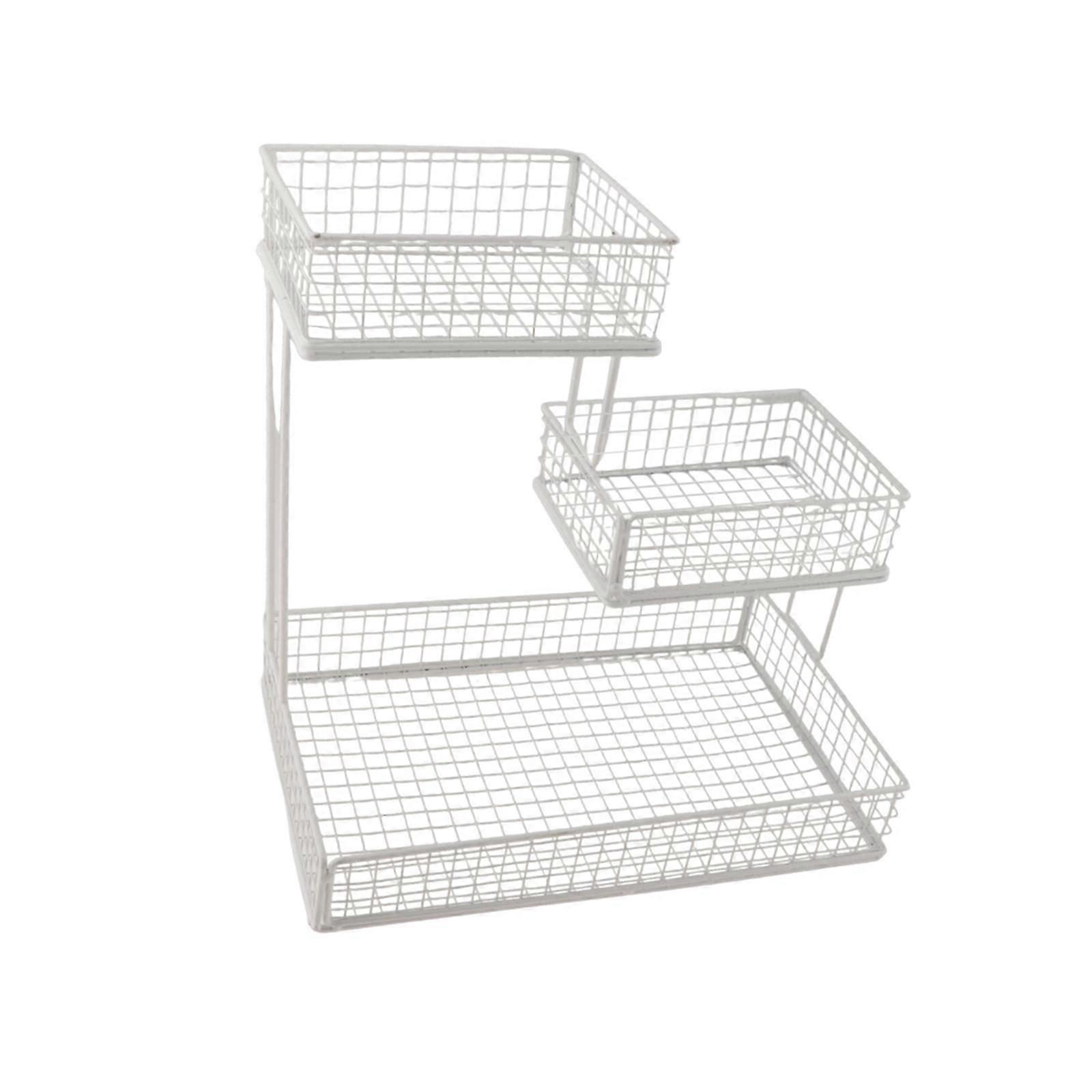 Metall Obstkorb Snack Display Tablett Platzsparender Thekentisch Mittelstück