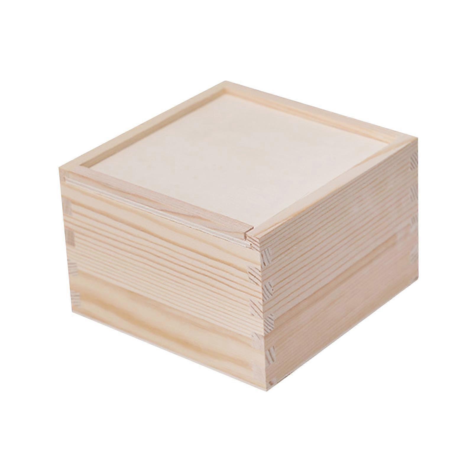 Wooden Box Gift Box Flower Box Unfinished Rustic Container Trinket Box Wedding