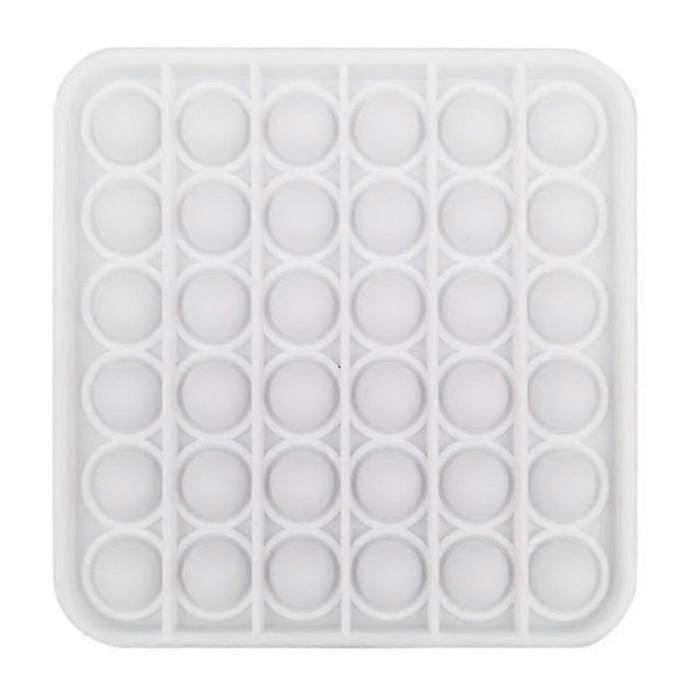 Stuff Certified Pop It - Fidget Anti Stress Toy Bubble Toy Silicone Square White-YUHAO