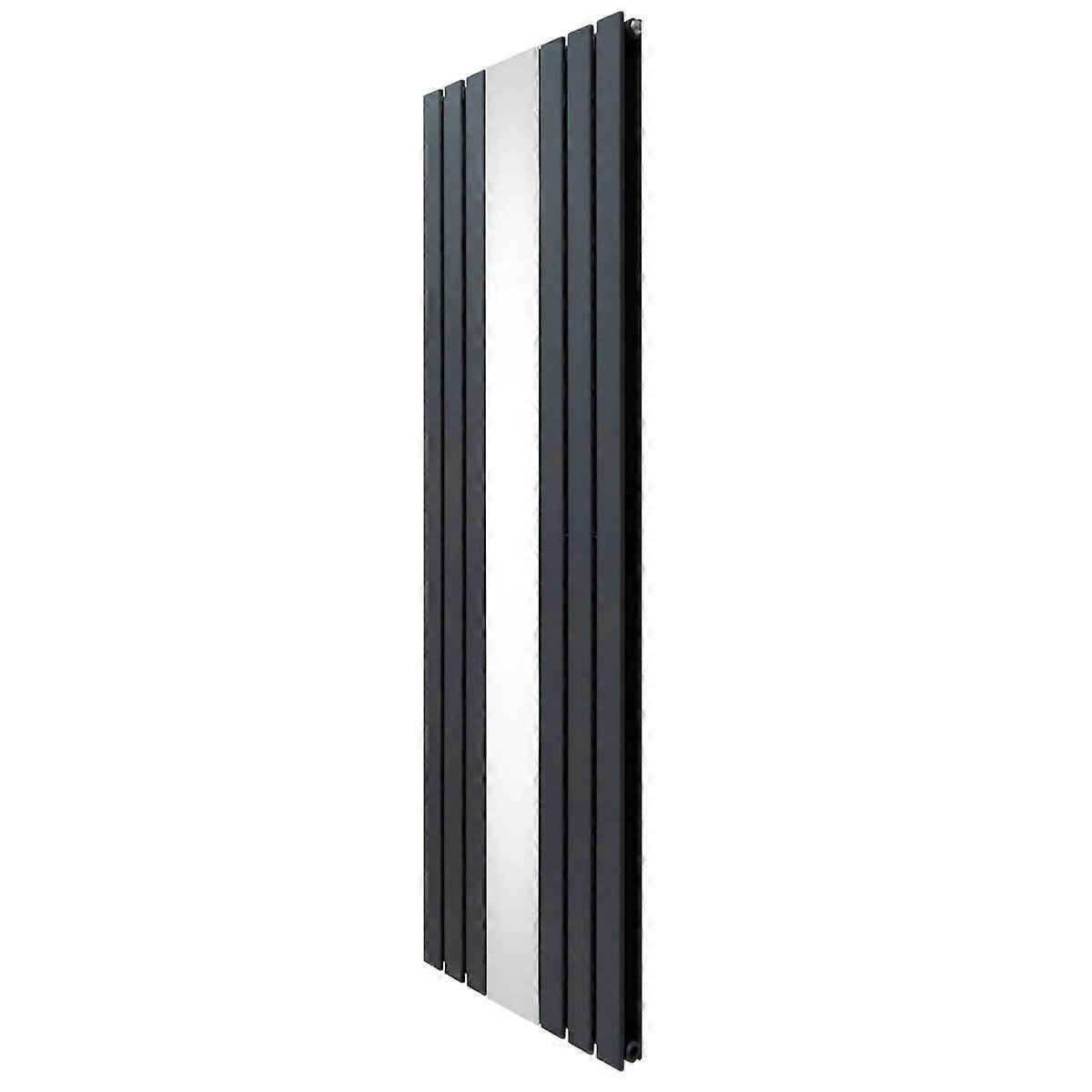 Flat Panel Radiator With Mirror 1800mm x 565mm Modern Designer Double Column Vertical Heater Matt
