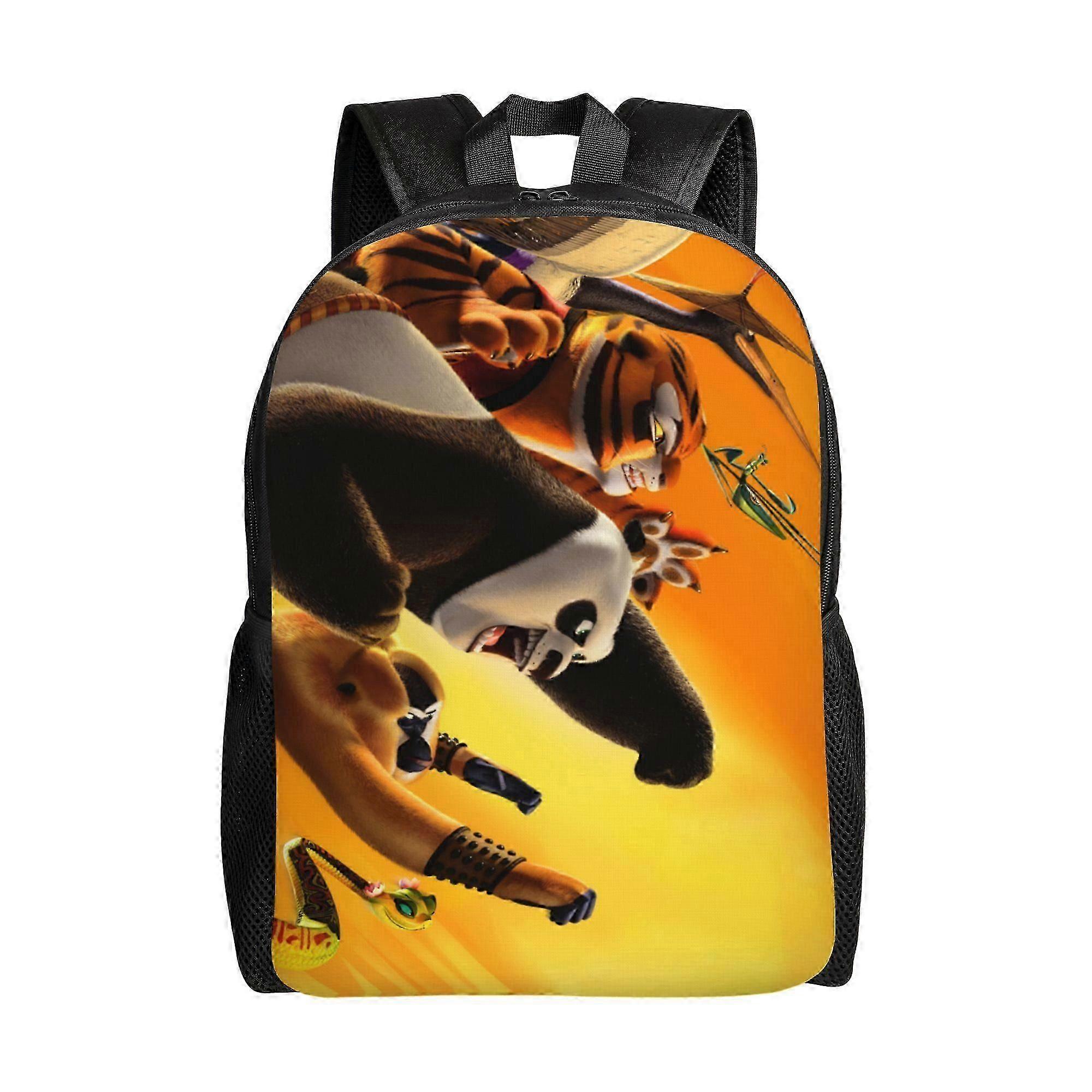 حقيبة ظهر j755 كونغ فو باندا للأطفال البالغين ، حقيبة ظهر خفيفة الوزن للأطفال للطلاب ، حقيبة ظهر للكمبيوتر المحمول للسفر fcdb755
