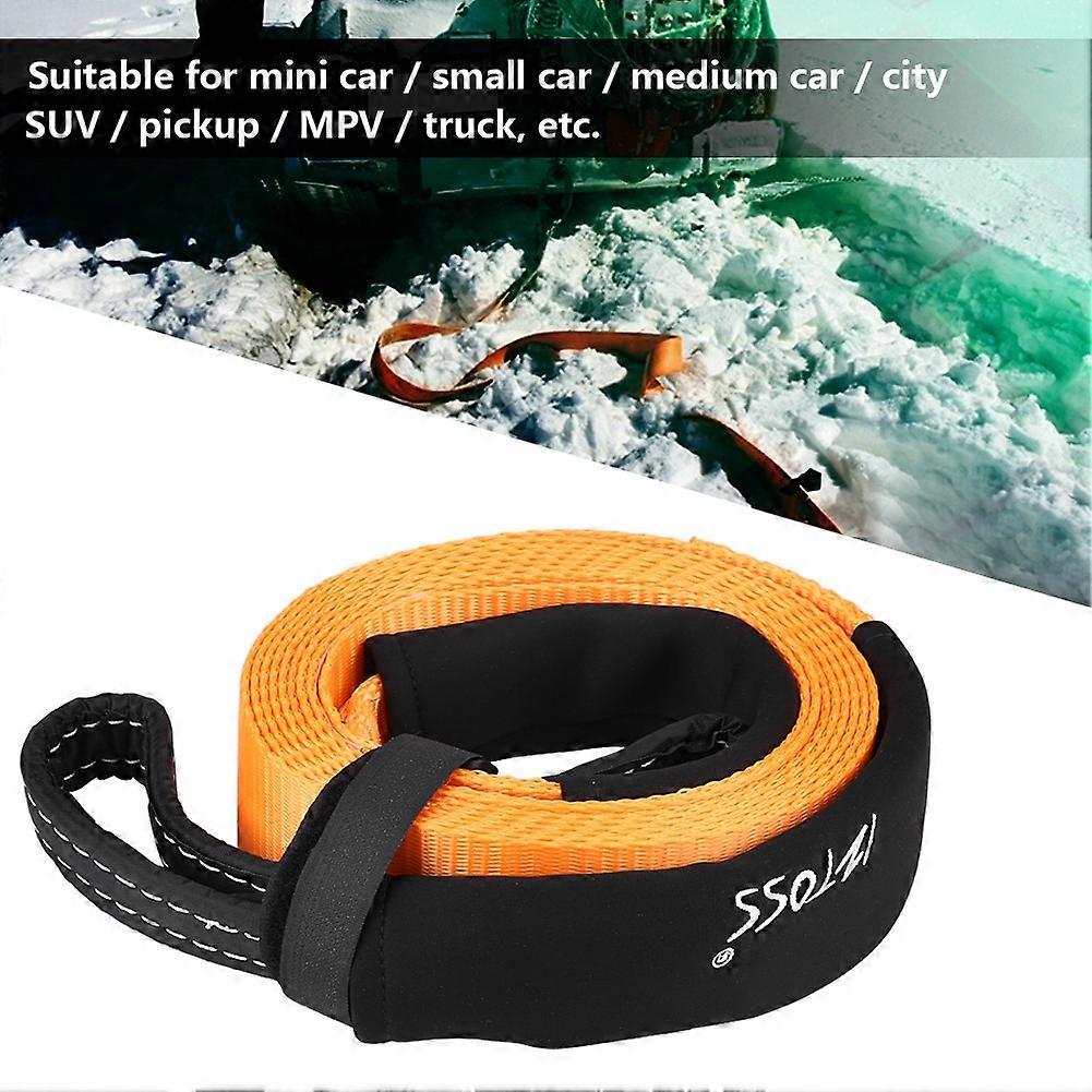 3 Inch 8T 9M High Strength Racing Car Tow Strap Towing Rope & 2 Big Sheaths