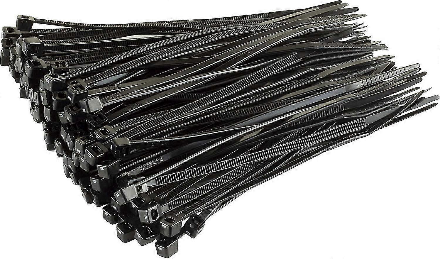 100 Pack Cable Ties, Black, 150mm x 3.6mm, Premium Quality Plastic Cable Ties