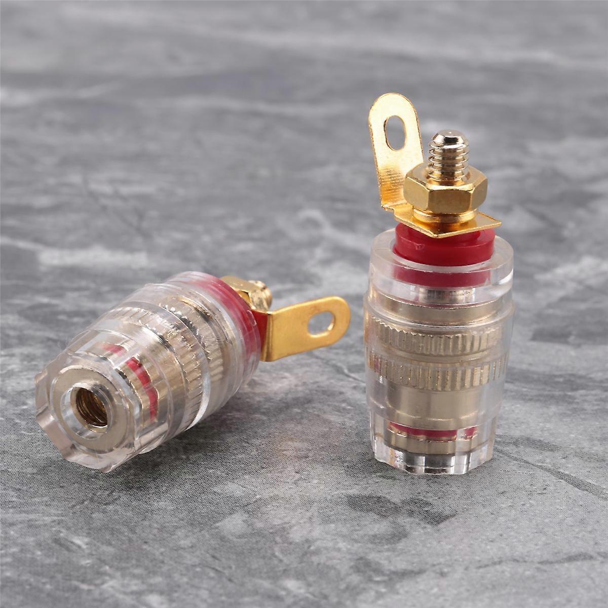  4Pc Amplifier Speaker Terminal Binding Post 4mm Banana Plug Jack