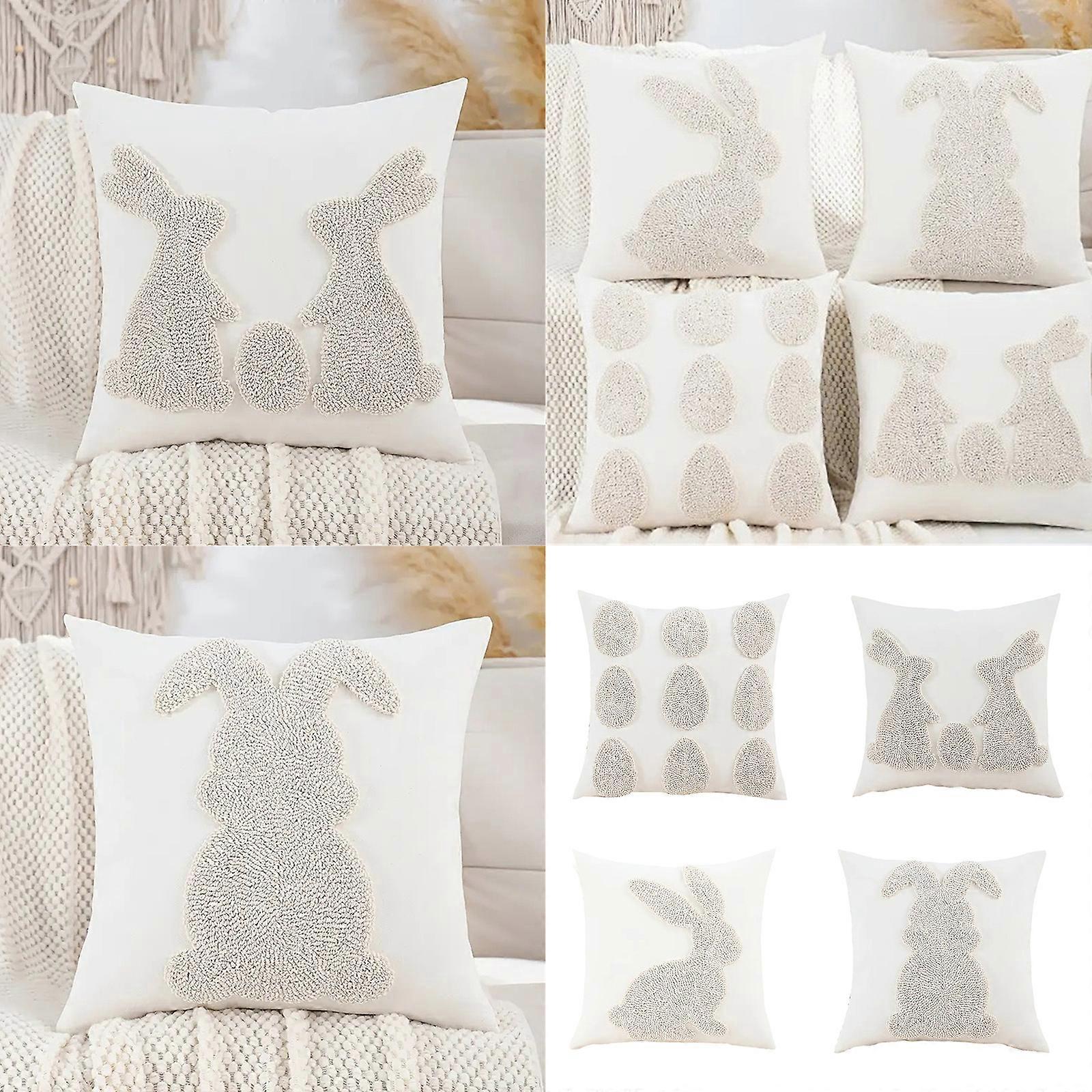 Påsk Kaninägg Soffa Dekoration Örngott Örngott Skyddande Överdrag för Hemma Sovrum