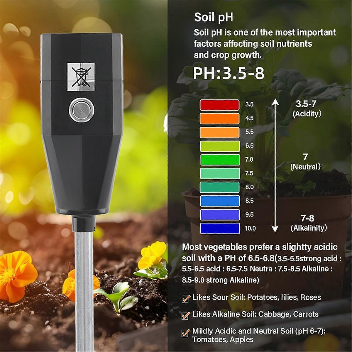 Soil PH Meter PH Moisture Meter Soil Humidity Tester A