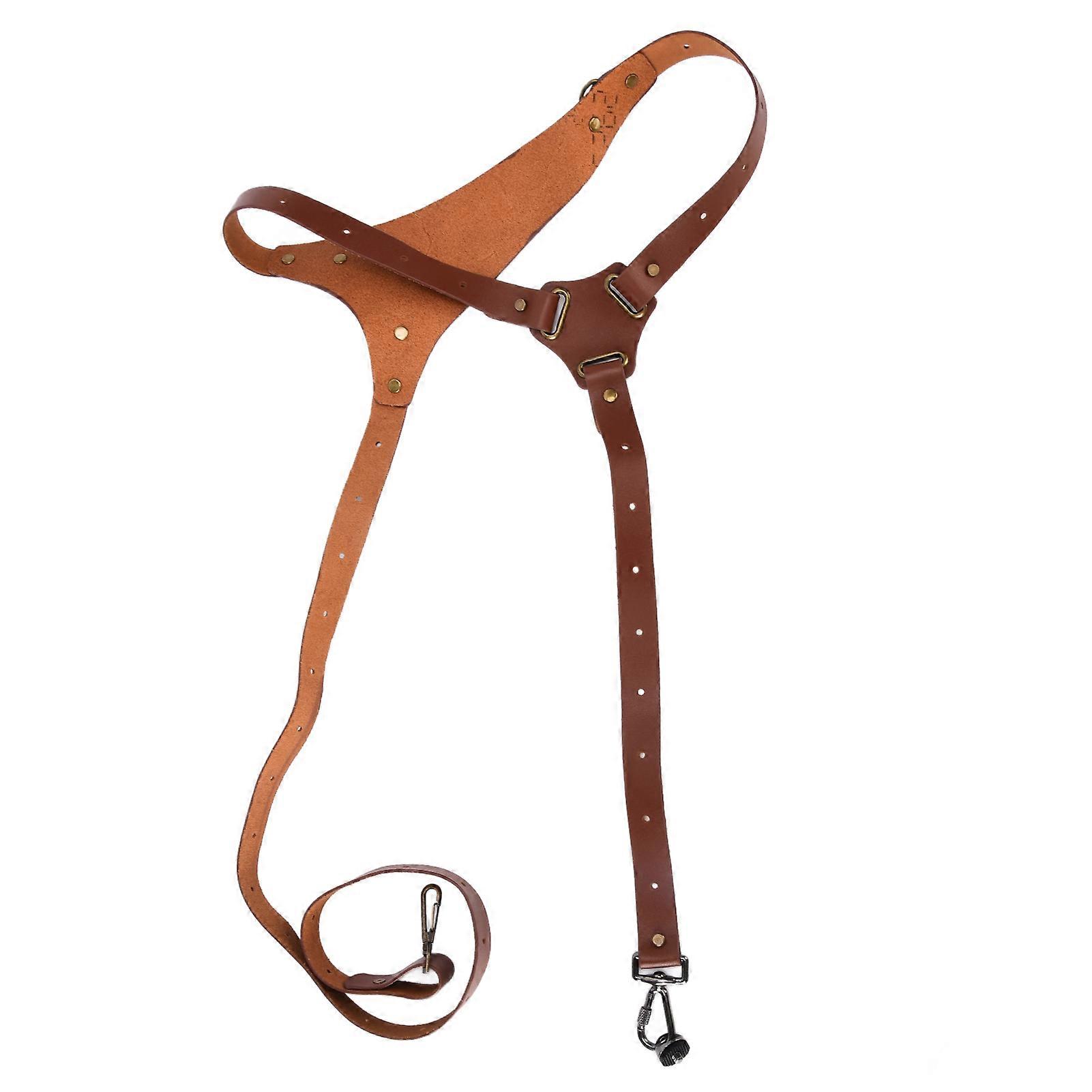 Adjustable Leather Camera Strap, Padded Comfortable Outdoor Crossbody Strap