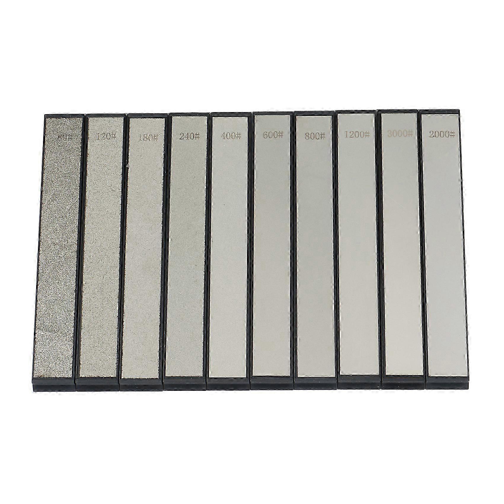 10Pcs Diamond Sharpening Rod Sharpener Fixed Angle Grinding Diamond Whetstone Kitchen Grinding Knif