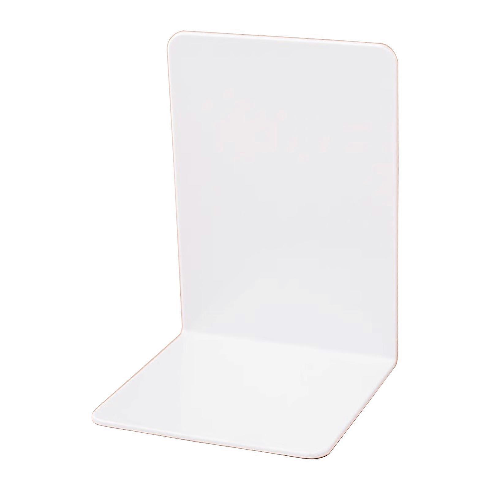 Practical Bookends Book End Desk Bookshelf L-Shaped Book Support Book Holders Shelf Decorative Bookends for Students White