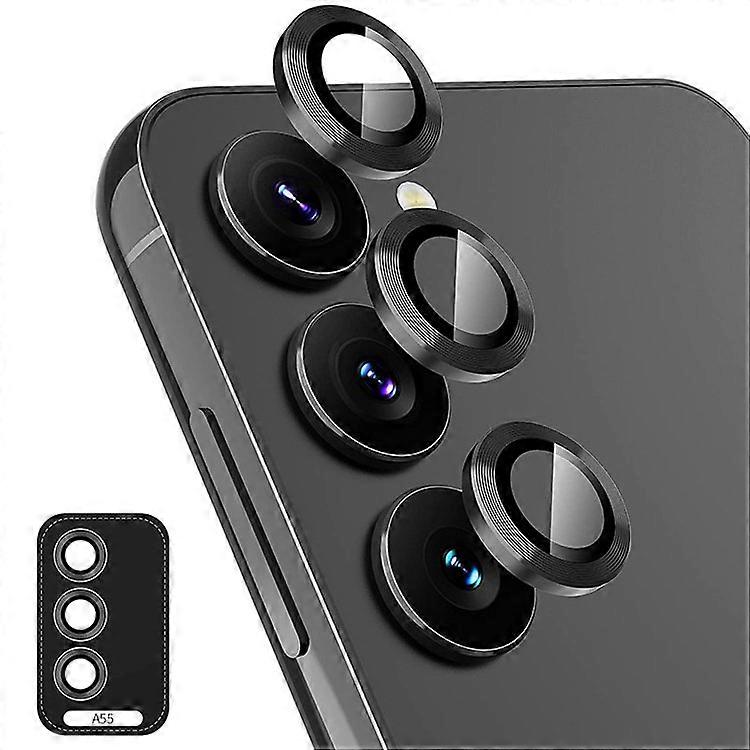 ENKAY HAT PRINCE Compatible For Samsung Galaxy A55 5G Camera Lens Protector Metal Individual Ring Cover Guard